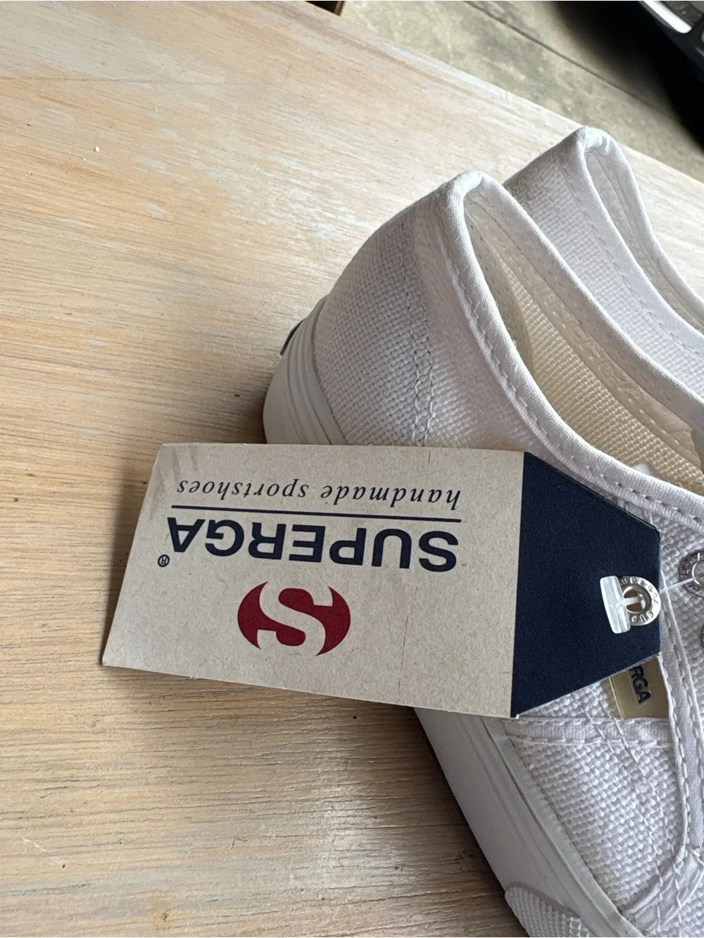 Superga White Canvas Kids Lace-Up Sneakers